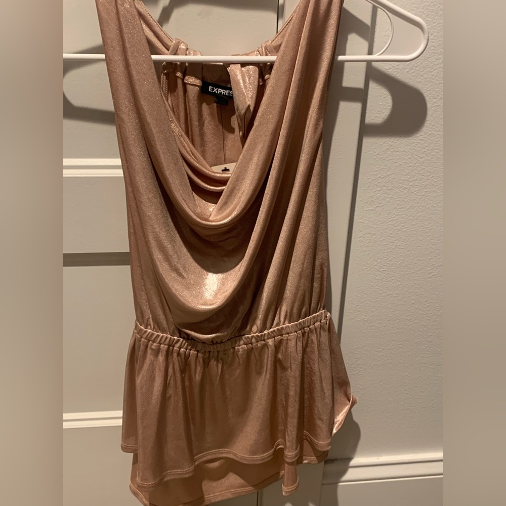 Express new junior pink sparkle top